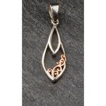 Celtic Pendant - Sterling Silver with Rose Gold Plating