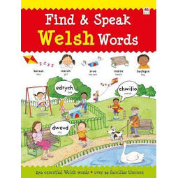 Front cover Find and Speak Welsh Words book